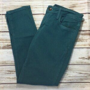 💕3/$10 Just Black Green Skinny Leg Pants 29 Petite